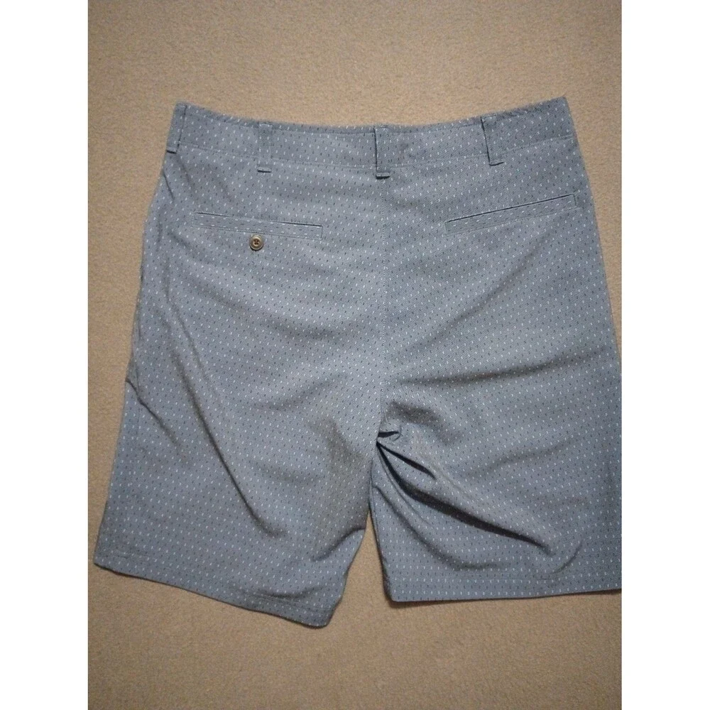 Ben Hogan Blue Check Golf Shorts Flat Front Mens 34